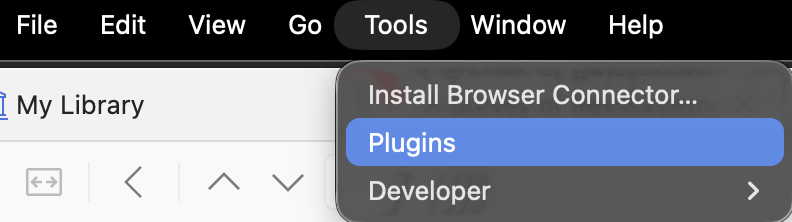 Tools ▸ Plugins 메뉴